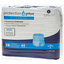 Protection Plus Classic Protective Underwear, Large, 40 - 56 inch;, White, 18 Per Bag, Case Of 4 Bags