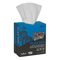 Brawny Industrial; FLAX 500 Light-Duty Cloths, Unscented, 9 inch; x 16 1/2 inch;, White, 132 Sheets Per Box, Psck Of 10