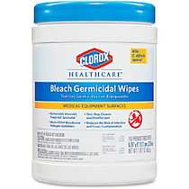 Clorox Germicidal Wipes, 6 x 5, White, 150/Canister