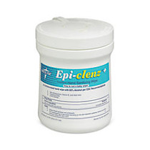 Epi-Clenz+ Instant Hand Sanitizing Wipes, 6 inch; x 6 3/4 inch;, White, Case Of 12 Canisters