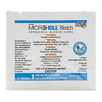 Medline Micro-Kill&trade; Bleach Germicidal Bleach Wipes, 3 inch; x 3 inch;, White, Box Of 100