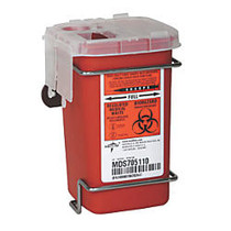 Medline Multipurpose Biohazard Sharps Containers, 12 Quarts, 24 inch; x 20 inch; x 29 7/16 inch;, Red, Case Of 12