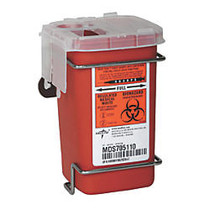 Medline Multipurpose Biohazard Sharps Containers, 8 Quarts, 20 1/2 inch; x 15 inch; x 19 inch;, Red, Case Of 20