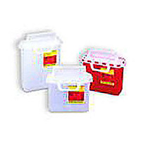 Patient Room Sharps Collectors With Counterbalanced Doors, Red, Pack Of 12