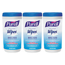 Purell; Hand Sanitizing Wipes, Clean Refreshing Scent, Pack Of 3