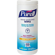 Purell; Textured Sanitizing Wipes, Fresh Citrus, Tub Of 100 Wipes