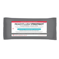 ReadyFlush Biodegradable Flushable Wipes, Unscented, 8 inch; x 12 inch;, White, 24 Wipes Per Pack, Case Of 24 Packs