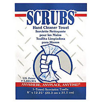 SCRUBS; Hand Cleaner Towels, 8 inch; x 10 inch;, White, Pack Of 100