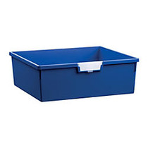 Storsystem Extra Wide Double Depth Tote Tray, Rectangle, 32.2 Qt, 16 3/4 inch; x 18 1/2 inch; x 6 inch;, Primary Blue
