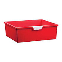 Storsystem Extra Wide Double Depth Tote Tray, Rectangle, 32.2 Qt, 16 3/4 inch; x 18 1/2 inch; x 6 inch;, Primary Red
