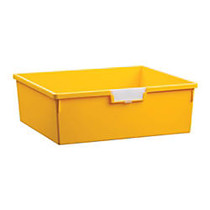 Storsystem Extra Wide Double Depth Tote Tray, Rectangle, 32.2 Qt, 16 3/4 inch; x 18 1/2 inch; x 6 inch;, Primary Yellow