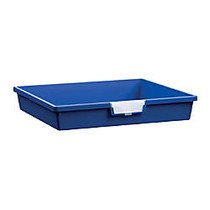 Storsystem Extra Wide Single Depth Tote Tray, Rectangle, 16.1 Qt, 16 3/4 inch; x 18 1/2 inch; x 3 inch;, Primary Blue