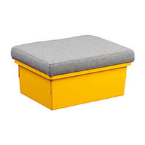 Storsystem Standard Width Double Depth Storseat Short, 16 3/4 inch;H x 8 1/2 inch;W x 12 inch;D, Primary Yellow/Light Gray