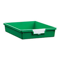 Storsystem Standard Width Single-Depth Tote Tray, 10.6 Qt, 16 3/4 inch; x 12 1/3 inch; x 3 inch;, Primary Green