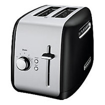 KitchenAid; 2-Slice Extra-Wide-Slot Toaster, Black/Silver