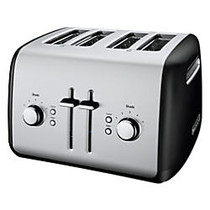 KitchenAid; 4-Slice Extra-Wide-Slot Toaster, Black/Silver