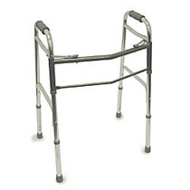 DMI; Adjustable Aluminum Folding Walkers, 31 inch; - 38 inch; x 23 inch;, Silver, Pack Of 2