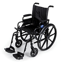 Medline Excel K4 Extra-Wide Lightweight Wheelchair, Swing Away, 20 inch; Seat, Gray