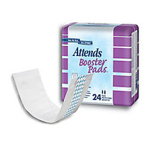 Attends; Booster Pads&trade;, 3 3/4 inch; x 11 1/2 inch;, Box Of 24