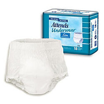 Attends; Underwear&trade; Extra Absorbency, Medium, 34 inch;-44 inch;, 4 Bag/25, Box Of 100