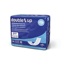 Capri Double-Up Disposable Incontinence Liners, 3 1/2 inch; x 11 1/2 inch;, White, 24 Liners Per Bag, Case Of 8 Bags