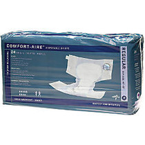 Comfort-Aire Disposable Briefs, Regular, 40 - 50 inch;, Beige, 24 Briefs Per Bag, Case Of 3 Bags