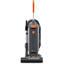 Hoover HushTone CH54115 Upright Vacuum Cleaner - 1.20 kW Motor - 1.13 gal - Bagged - Brushroll, Filter, Hose, Nozzle, Wand - 15 inch; Cleaning Width - 40 ft Cable Length - 96 inch; Hose Length - HEPA - 1137 gal/min - 12 V DC - 10 A - 69 dB Noise - Gr