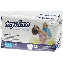 DryTime Disposable Protective Youth Underwear, Large/X-Large, Bag Of 12