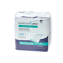 Protection Plus; Fluff-Filled Disposable Underpads, Deluxe, 30 inch; x 36 inch;, Case Of 60
