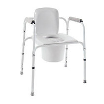 Invacare; All-In-One Aluminum Commode, 36 inch;H x 24 1/4 inch;W x 18 1/4 inch;D, White