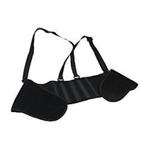 Deluxe Back Support, 7 inch; Back Panel, Single Closure w/Suspenders, Large, Black