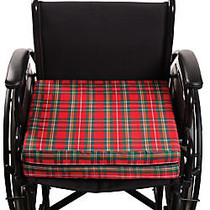 DMI; Foam Wheelchair Cushion, 3 inch;H x 18 inch;W x 16 inch;D, Plaid