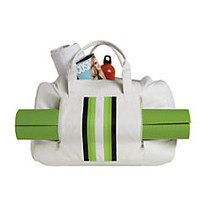 Orbit Gym Bag With Yoga Mat, 20 inch;H x 7 inch;W x 13 inch;D, Cream/Green
