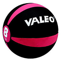 Valeo Medicine Ball, 8 Lb, Black/Pink