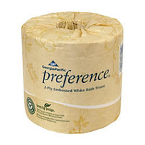 Georgia-Pacific Preference; 2-Ply Bathroom Tissue, 550 Sheets Per Roll, Case Of 80 Rolls