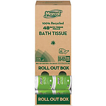 Marcal; Small Steps; 100% Recycled Premium 2-Ply Bathroom Tissue, 504 Sheets Per Roll, Dispenser Case Of 48 Rolls