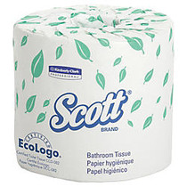 Scott; 100% Recycled 2-Ply Bathroom Tissue, 4 1/10 inch; x 4 inch; Sheets, Case Of 20 Rolls