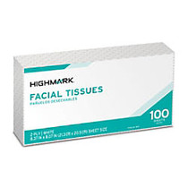 Highmark; 2-Ply Facial Tissue, Flat Box, White, 100 Tissues Per Box, Case Of 30 Boxes