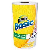 Bounty; Basic Paper Towels, 11 inch; x 10 1/5 inch;, White, 40 Sheets Per Roll