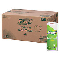 Marcal; Small Steps&trade; 100% Recycled 2-Ply Paper Towels, 60 Sheets Per Roll, Case Of 15 Rolls