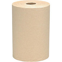Scott Hard Roll Towels - 1 Ply - 8 inch; x 400 ft - 5.40 inch; Roll Diameter - Brown - Fiber, Cardboard - Eco-friendly, Absorbent, Textured, Non-chlorine Bleached - For Bathroom - 12 / Carton