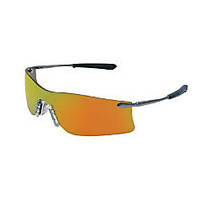 Crews Rubicon Frameless Safety Glasses, Silver Metal Temples, Clear Lens