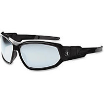 Ergodyne Loki In/Outdoor Lens Safety Glasses - Eye, UVC, UVB, UVA, Dust, Debris Protection - Nylon Frame, Polycarbonate Temple, Polycarbonate Lens - Black - 1 / Each
