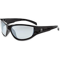 Ergodyne Njord In/Outdoor Lens Safety Glasses - Eye, UVC, UVB, UVA Protection - Nylon Frame, Polycarbonate Temple, Polycarbonate Lens - Black - 1 / Each