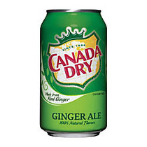 Canada Dry Ginger Ale, 12 Oz. Cans, Case Of 24