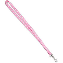 Advantus 36 inch; Breast Cancer Awareness Lanyard - 36 inch; Length - Pink, White - Nylon