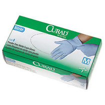 CURAD; Powder-Free Nitrile Exam Gloves, Small, Blue, Case Of 1,500