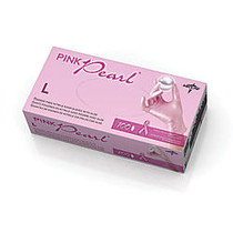 Generation Pink; Pearl Powder-Free Nitrile Exam Gloves, Large, Pink, Box Of 100 Gloves