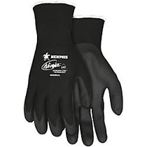 MCR Safety Ninja HPT Nylon Safety Gloves - X-Large Size - Nylon, Polymer, Foam - Black - Anti-bacterial - For Landscape, Material Handling - 1 Pair