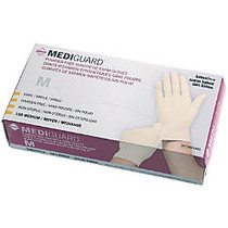 MediGuard; Powder-Free Stretch Vinyl Exam Gloves, Medium, Beige, 100 Gloves Per Box, Case Of 10 Boxes